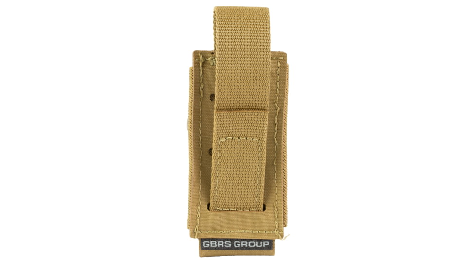 GBRS Group Single Pistol Magazine Pouch - Bungee Retention, COYOTE, GEAR-SPMP-BR-CB