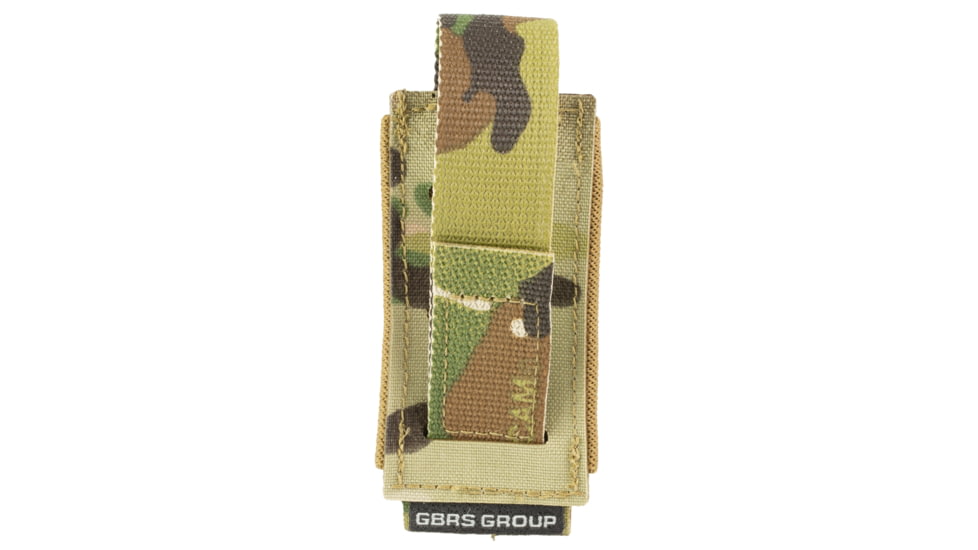 GBRS Group Single Pistol Magazine Pouch - Bungee Retention, MULTICAM, GEAR-SPMP-BR-MC