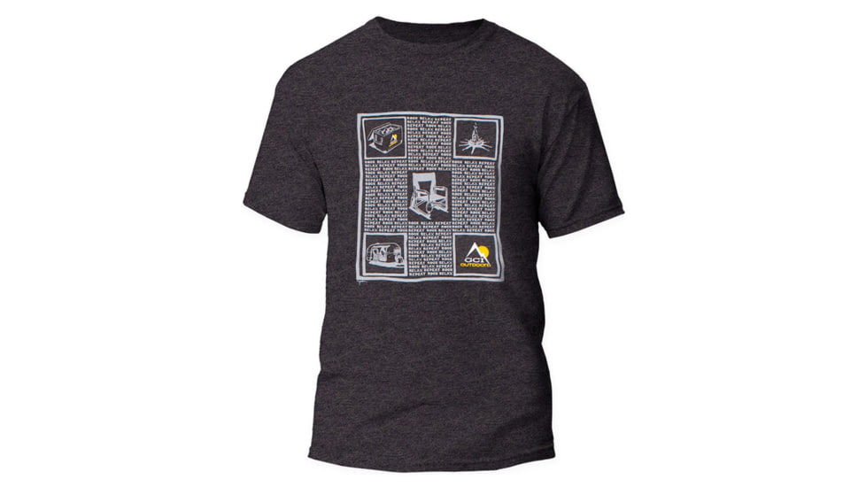 GCI Outdoor Rock, Relax, Repeat Short Sleeve T-Shirt - Mens, Charcoal, Small, rockrelaxrepeatshortsltshirt