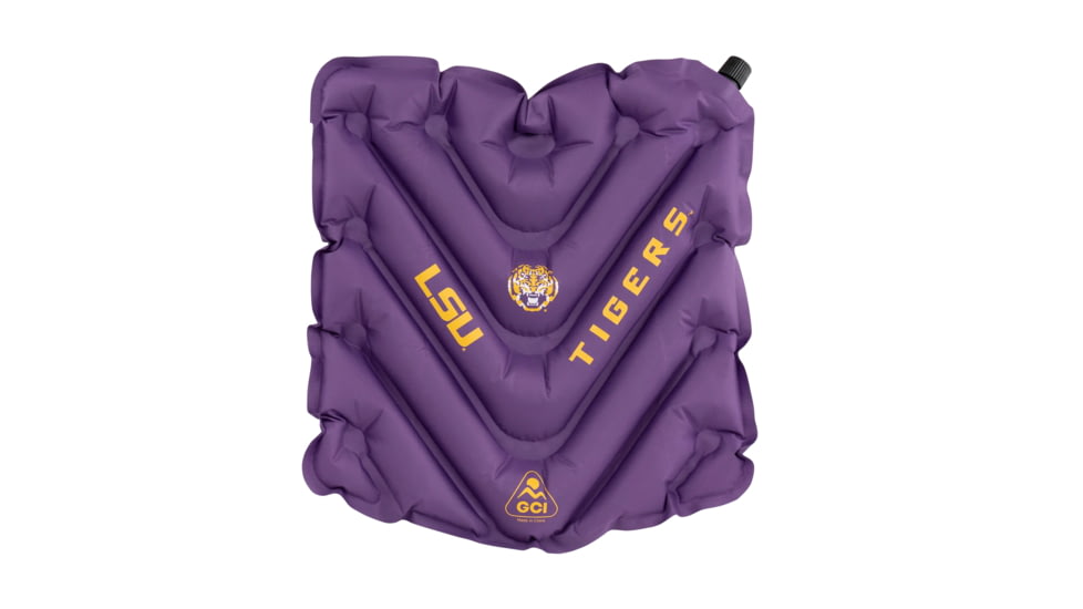 Gci Outdoor V SeatTM, Inflatable Stadium Cushion or Glassing Pad, LSU Tigers, 12VS03B-LSU