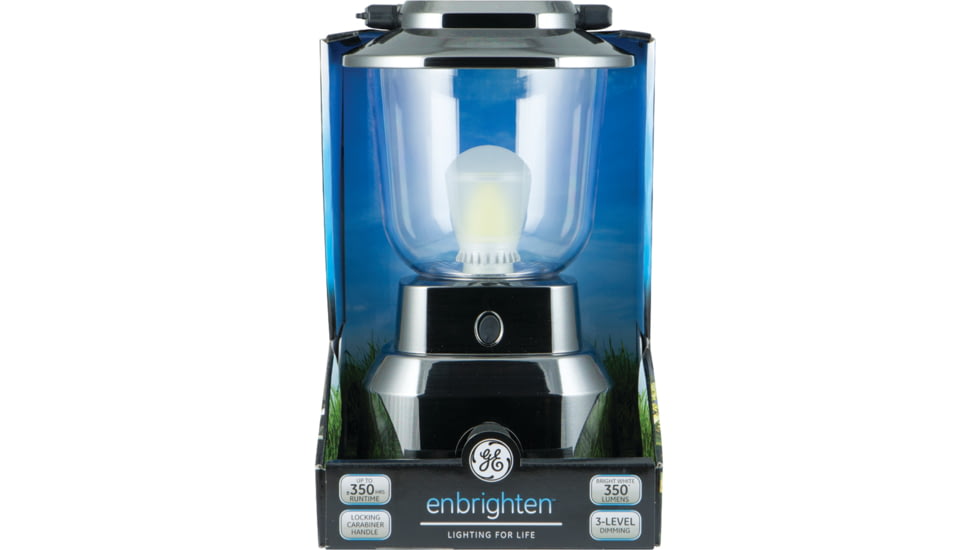 GE 350-Lumen Enbrighten Lantern, Stainless Steel, D - UM-1, 14210