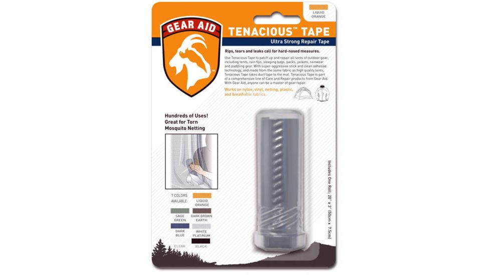 Gear Aid Tenacious Clean Tape, 3 in.  X 20 in., Liquid Orange GA10693