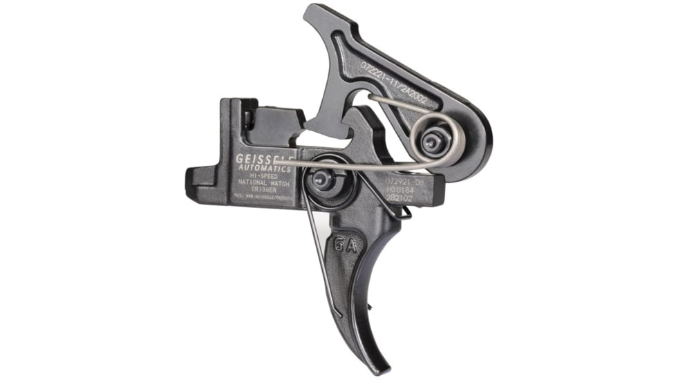 Geissele Hi-Speed National Match AR-15 Trigger Set, Curved, 4.5 lb, Black, 05-181