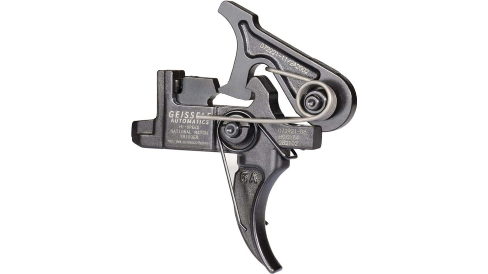 Geissele Hi-Speed National Match Large Pin Trigger Set, AR-10/AR-15, 4.5 lb, Black, 05-150