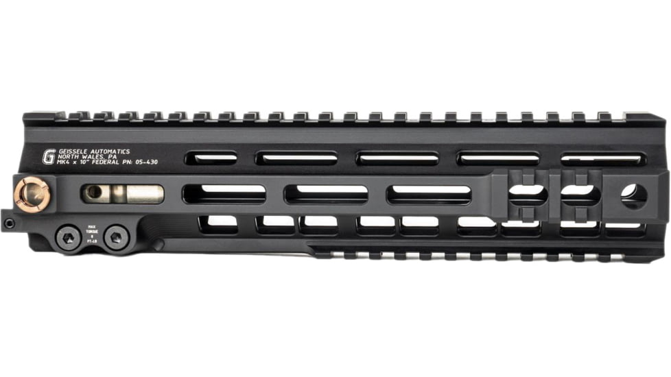 Geissele MK4 Super Federal M-Lok Modular Rail, 10in, Black, 05-430B