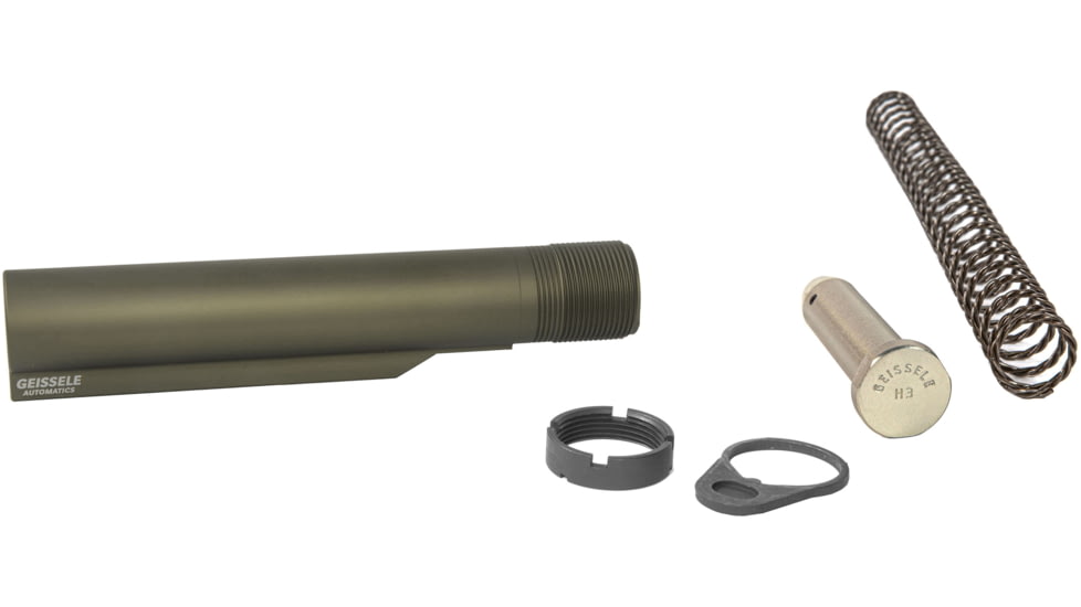 Geissele Premium AR-15/M4 Mil-Spec Buffer Tube Assembly w/ Super 42, H3, ODG, 08-163ODG-H3