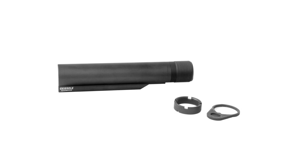 Geissele Premium Mil-Spec Buffer Tube, 7075-T6, AR-15/M4, Black, 08-162B