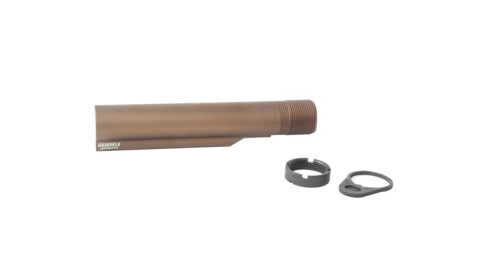 Geissele Premium Mil-Spec Buffer Tube, 7075-T6, AR-15/M4, Desert Dirt Color, 08-162S