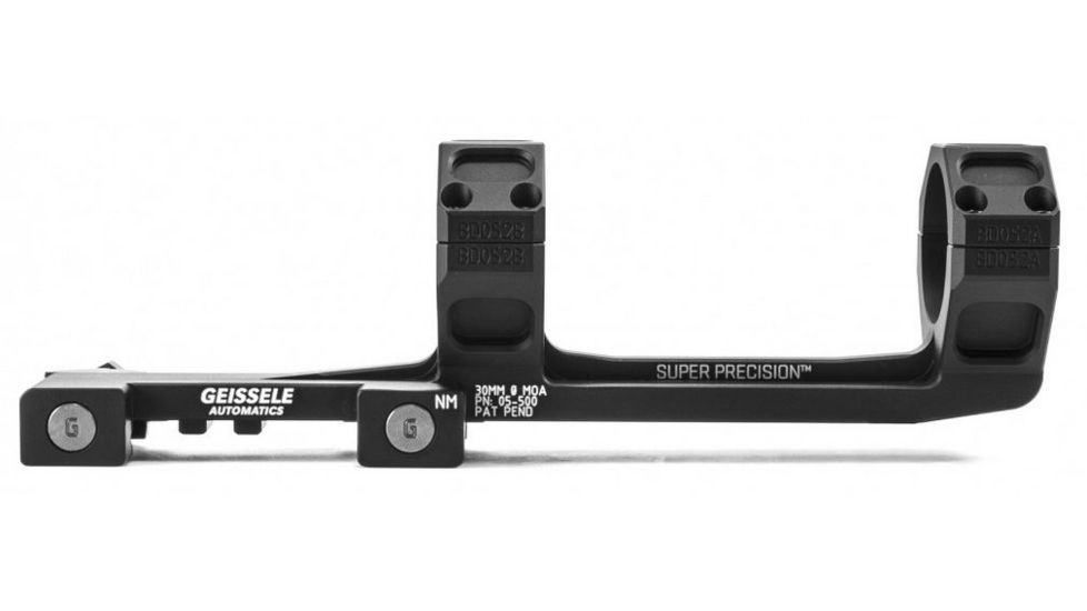 Geissele Super Precision High-Power 30MM, 1.3in Height, 10MOA, Black, 05-500B