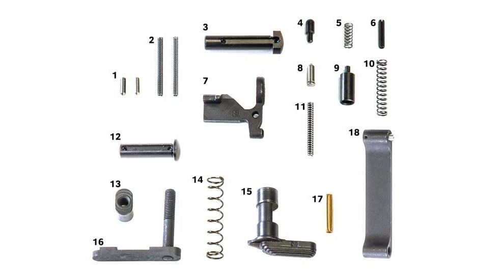 Geissele Standard Lower Parts Kit, No Grip, 05-343