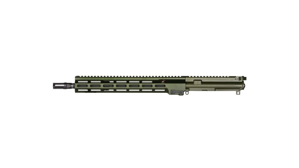 Geissele Super Duty Complete Upper Receiver, 5.56mm, 14.5in Barrel, Mid Length, 1-7 Twist, Geissele Sparkout Flash Hider, Green, 14.5in, 08-219ODG