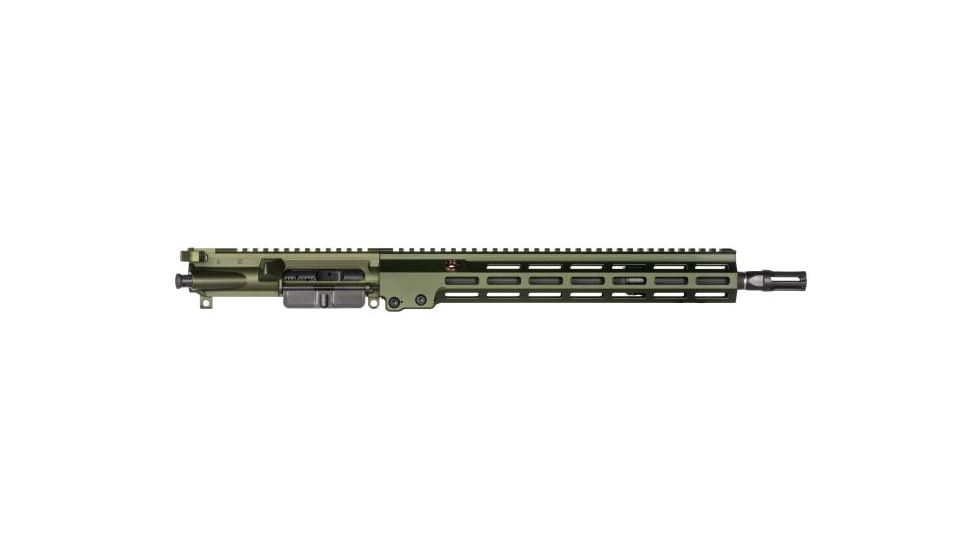 Geissele Super Duty Complete Upper Receiver, 5.56mm, 14.5in Barrel, Mid Length, 1-7 Twist, Geissele Sparkout Flash Hider, Green, 14.5in, 08-219ODG