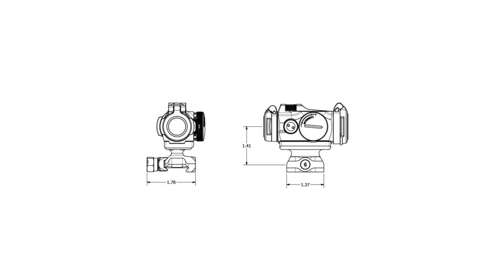 Geissele Geissele Super Precision T1 Series Scope Mount, 1.93in Height, Black, 05-543B