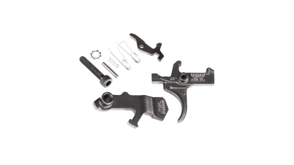 Geissele Super SCAR Trigger For FN16/FN17, 4.6lb, Black Oxide Curved, 05-157