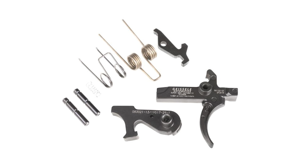 Geissele Super Semi-Automatic AR-10/AR-15 Trigger, Curved, 4.5 lb Pull, Black, 05-101