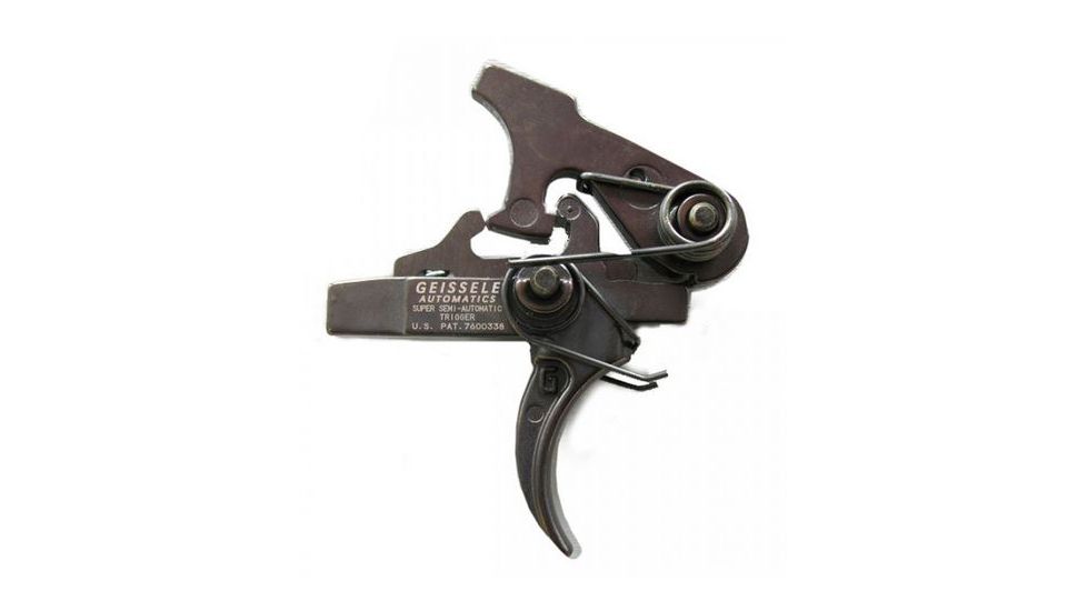 Geissele Super Semi-Automatic Large Pin Trigger, AR-10/AR-15, 4.25 - 4.75 lb, Black, 05-123