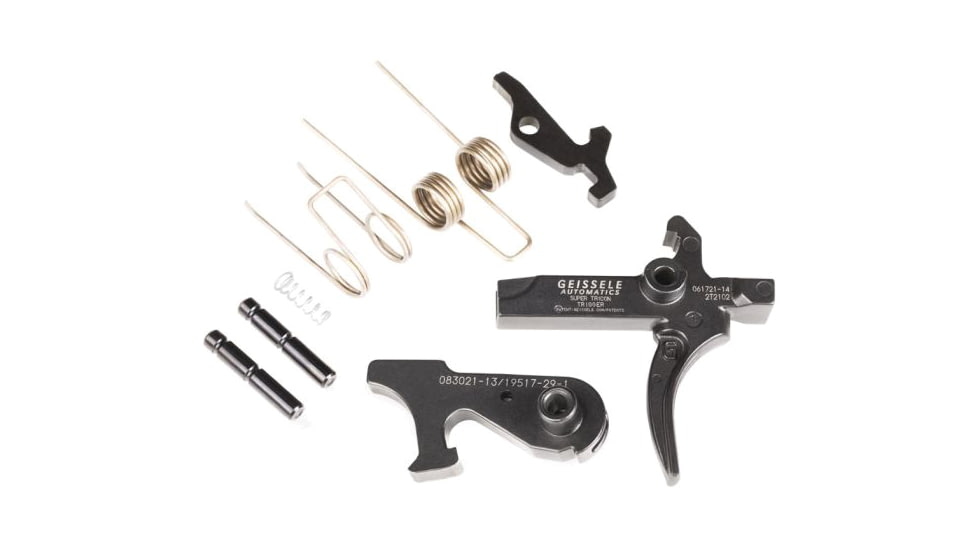 Geissele Super Tricon AR-10/AR-15 Trigger, Curved, 4.25-4.75 lb Pull, Black, 05-230