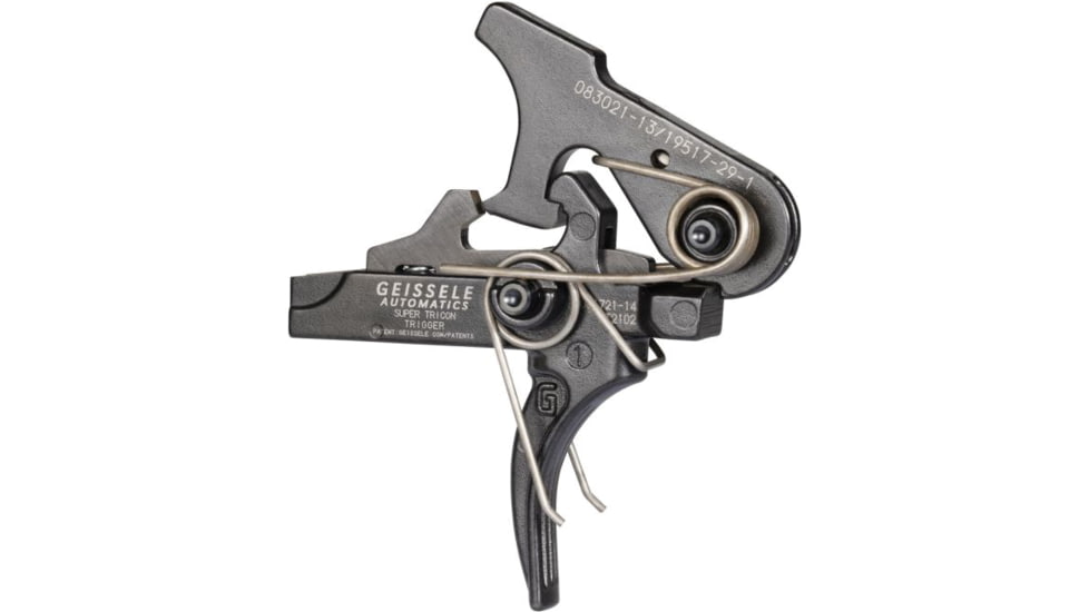 Geissele Super Tricon AR-10/AR-15 Trigger, Curved, 4.25-4.75 lb, Black, 05-230