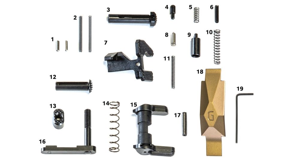 Geissele Ultra Duty Lower Parts Kit, Desert Dirt Color, 05-435S