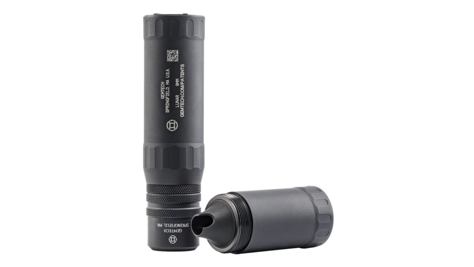 Gemtech Lunar 9QD 9mm Luger Suppressor, 1.4x7.65 in, Black, 100000231343