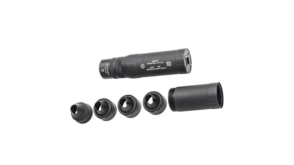 Gemtech Lunar 9QD 9mm Luger Suppressor, 1.4x7.65 in, Black, 100000231343