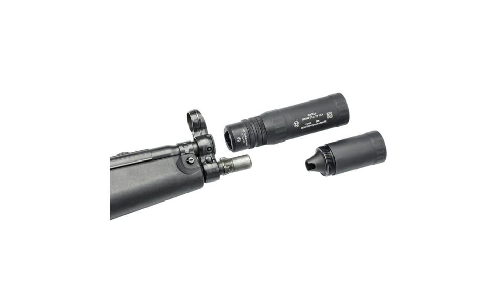 Gemtech Lunar 9QD 9mm Luger Suppressor, 1.4x7.65 in, Black, 100000231343