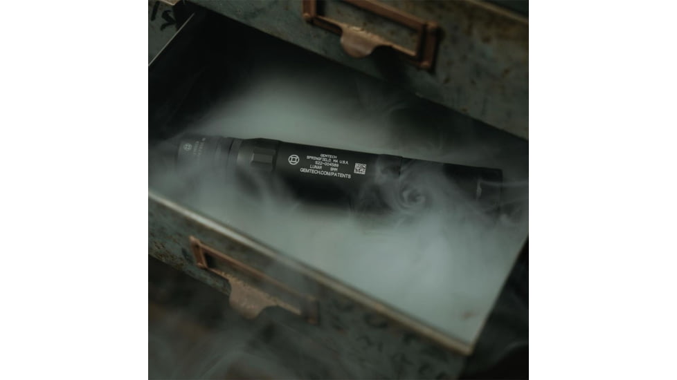 Gemtech Lunar 9QD 9mm Luger Suppressor, 1.4x7.65 in, Black, 100000231343
