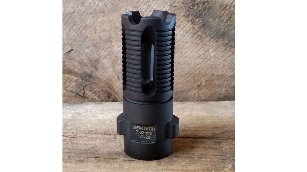 Gemtech Quickmount Flash Hider, 7.62 mm, 1/2-28, Black GT88909
