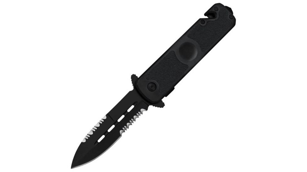 Gen Pro Assisted Opener Knife, Black Aluminum w/Grip Handle, Black Combo SK-8263BK