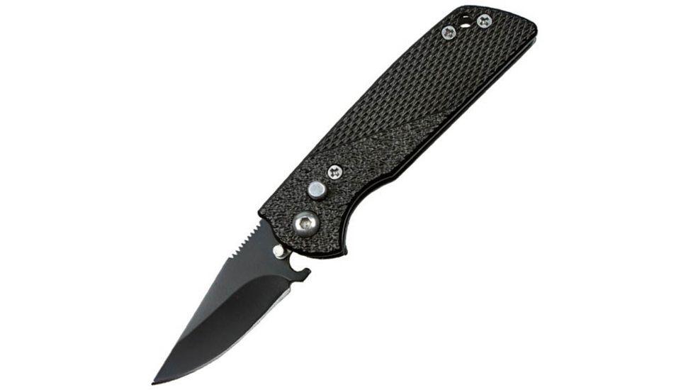 Gen Pro Mini Auto, Black Alum. Handle w/Hammered Finish &amp; Checkering X-FK-006BK