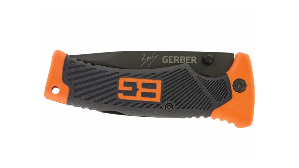 Gerber 000752 BG Folder Steel Drop Point Blade Textured Rubber Grip