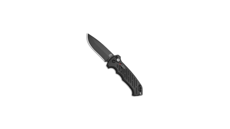 Gerber Gerber Auto 06 Automatic Knife Black Aluminum 3.6&quot; Black*DISC*, Black, CPM S30V, adult, BHQ-200499