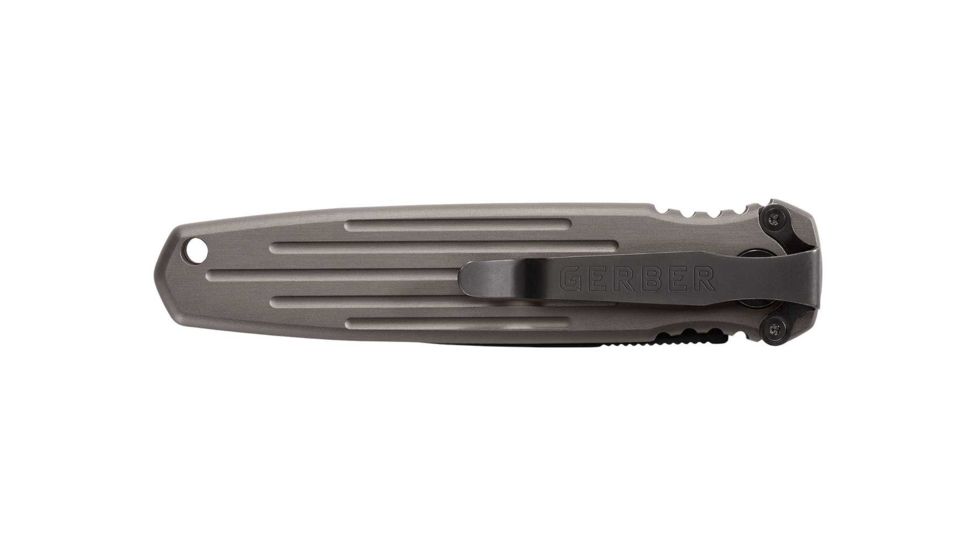 Gerber Covert Auto Automatic Folding Knife / Fine Edge, Tactical Gray/Black Blade, 30-001306