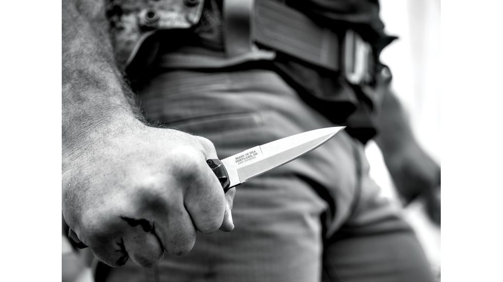 Gerber Covert Auto Automatic Folding Knife / Fine Edge, Tactical Gray/Stonewash Blade, 30-001307