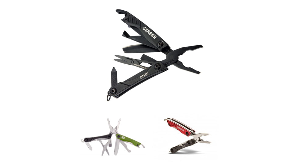 Gerber Dime Multi Tool, Black, Green, Red