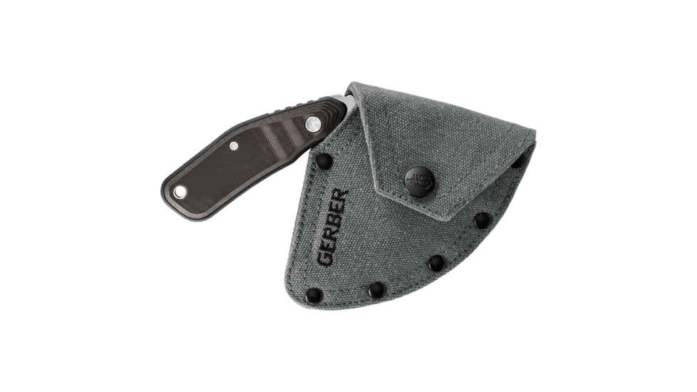 Gerber Downwind Ulu Fixed Blade Knife, 3.5in 7Cr17MoV Steel Stonewash Blade, Black G-10 Scale Handle, 30-001822