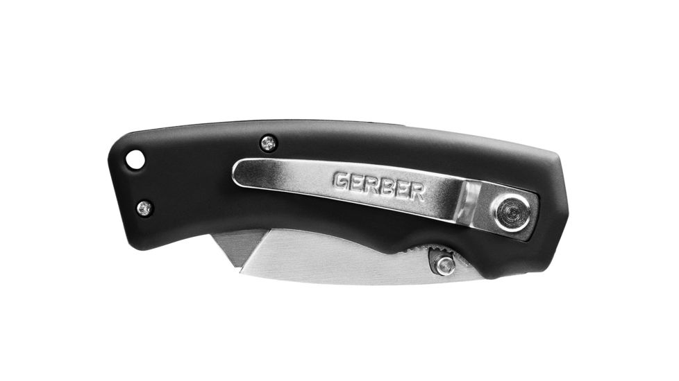 Gerber Edge Folding Clip Knife, Black Rubber Handle, Clam 31-000668