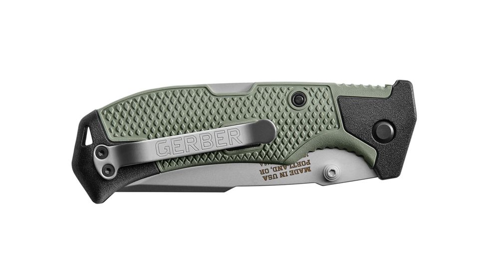 Gerber Edict Drop Point Folding Knife, FE, 154CM, Green, 30001300