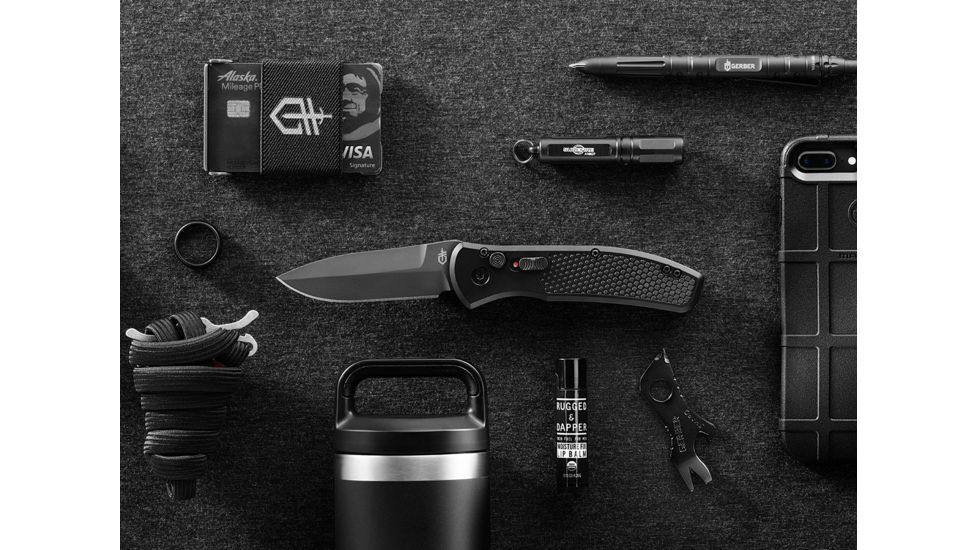 Gerber Empower Automatic Folding Knife, 3.25in, S30V Steel, Black, 30-001321