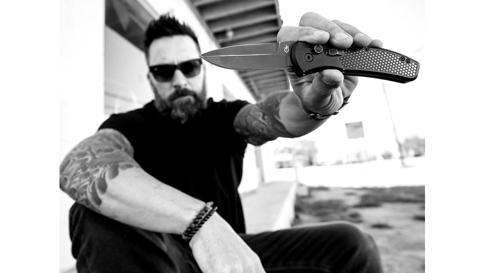 Gerber Empower Automatic Folding Knife, 3.25in, S30V Steel, Black, 30-001321