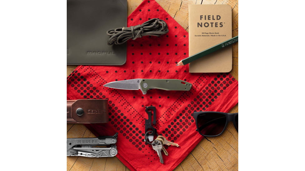 Gerber Fastball S30V Folding Knife, 3in, S30V Wharncliffe Blade, Green Handle, 31-004004