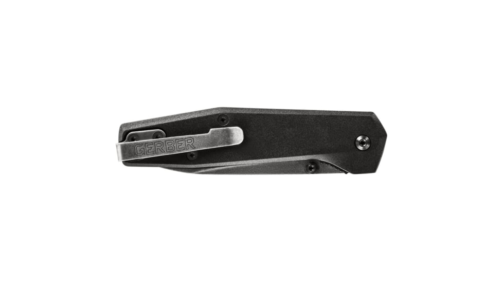 Gerber Fuse Folding Knife, 3.8in 7Cr17MoV Steel Stonewash Drop Point Blade, Black Handle, 30-001874