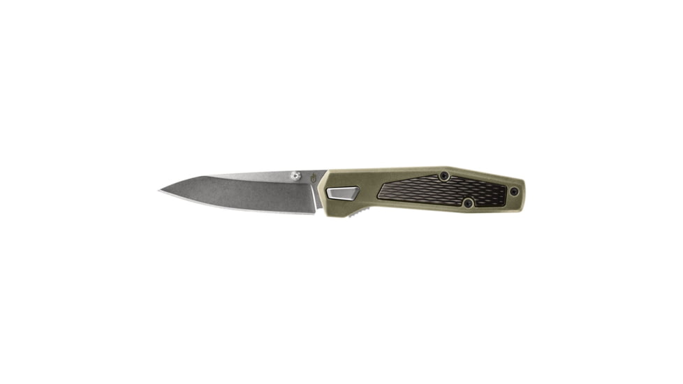 Gerber Fuse Folding Knife, 3.8in 7Cr17MoV Steel Stonewash Drop Point Blade, Flat Sage Handle, 30-001875