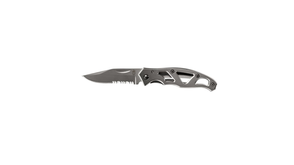 Gerber Gear Gerber Gear Paraframe Mini Serrated Folding Knives in Stainless Steel, 22-48484