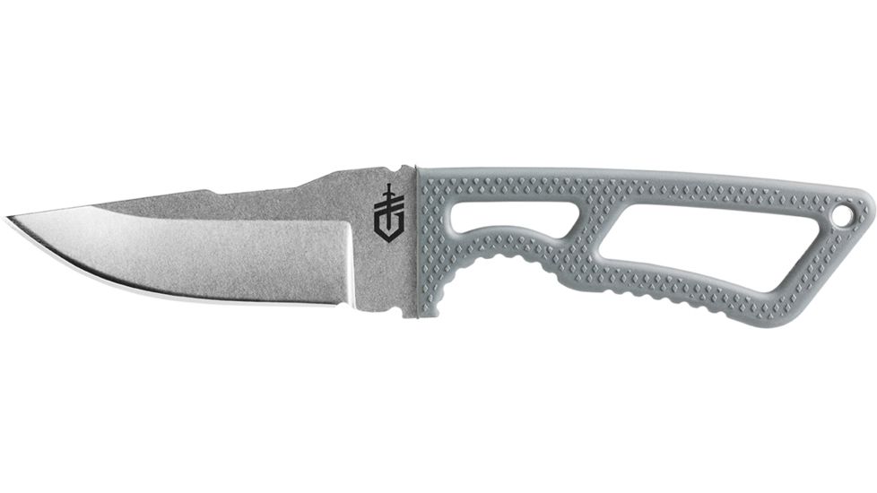 Gerber Ghostrike Bdz1 3.3 In Fixed Blade Knife With Rubber Overmold Handle, Silver/Gray, 30-001424