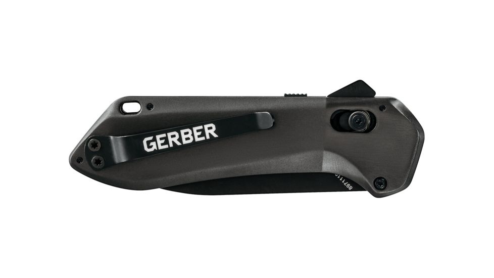 Gerber Highbrow Compact Assisted Opening Folding Knife, 2.8in, 7CR Steel, Black, 30-001524