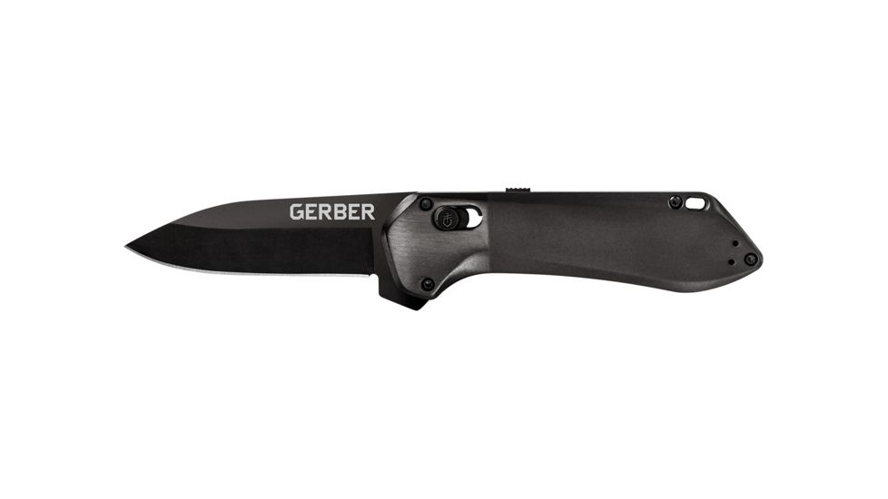 Gerber Highbrow Compact Assisted Opening Folding Knife, 2.8in, 7CR Steel, Black, 30-001524