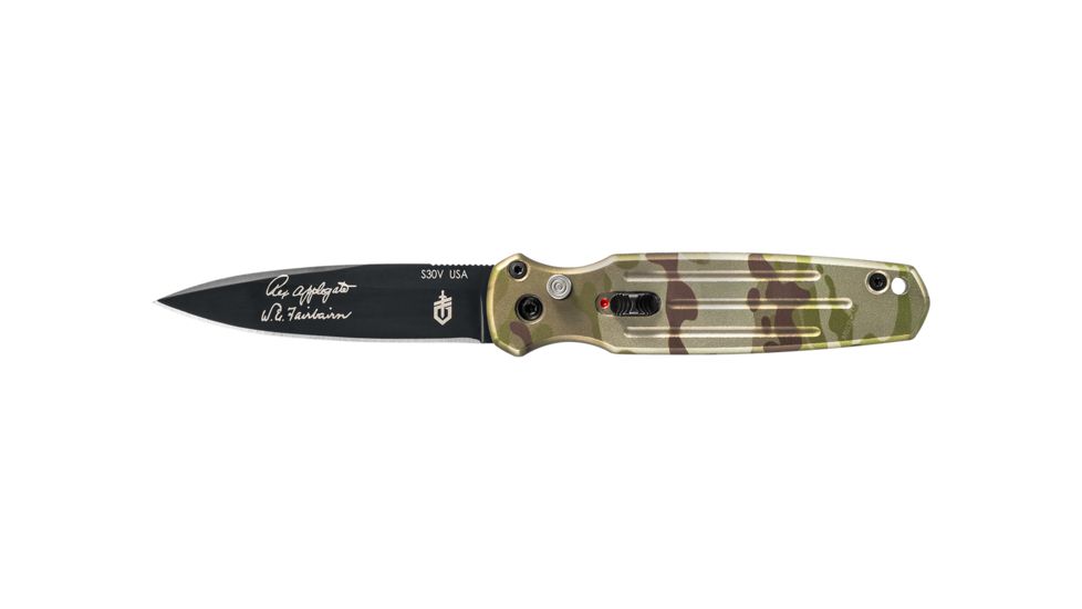 Gerber Mini Covert Auto Automatic Folding Knife, 2.8in, CPM S30V Steel, MultiCam Arid, 30-001620