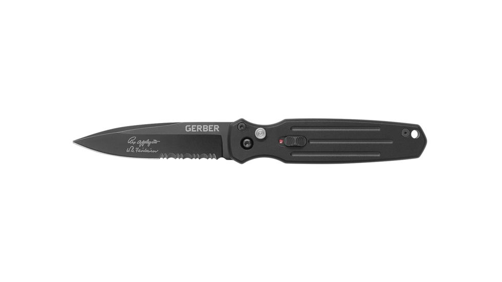 Gerber Mini Covert Auto, Serrated Edge Folding Clip Knife, Box 30-000244