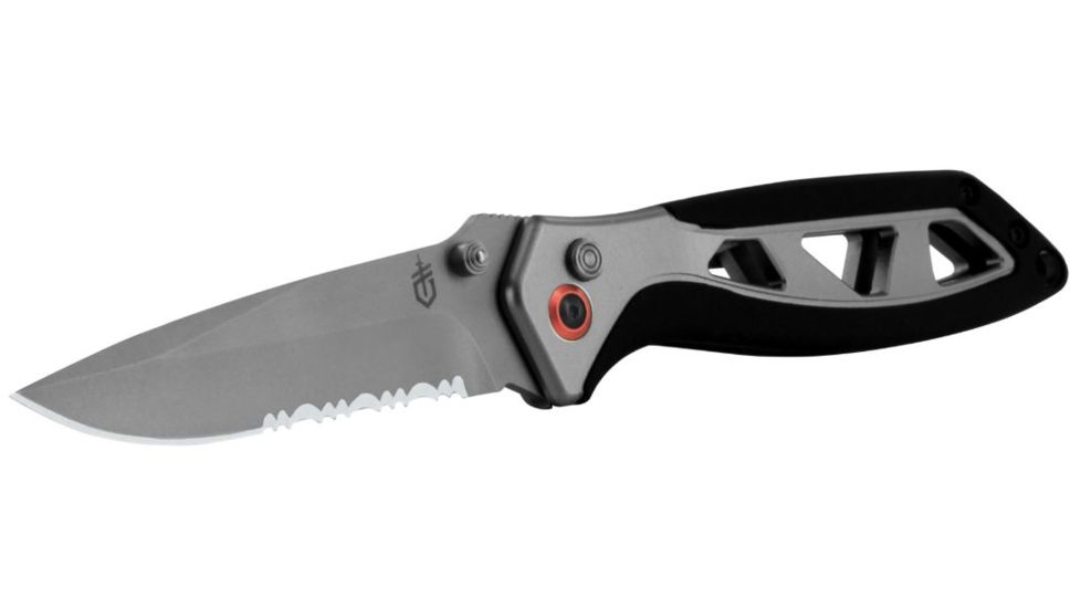 Gerber Outrigger XL Folding Knife,3.38in 7Cr17 Blade,Aluminum w/SoftGrip Overmold Handle,Box 30-000690